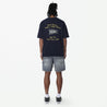 MADNESS EMBROIDERY PRINT TEE-NAVY
