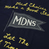MADNESS EMBROIDERY PRINT TEE-NAVY