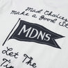 MADNESS EMBROIDERY PRINT TEE-WHITE