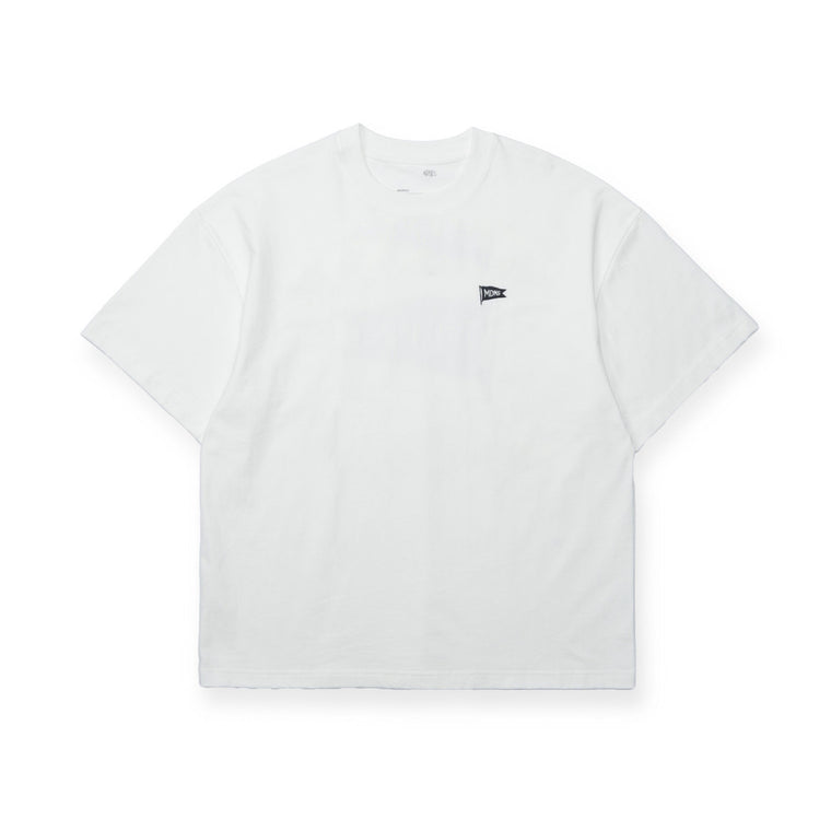 MADNESS EMBROIDERY PRINT TEE-WHITE
