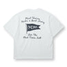 MADNESS EMBROIDERY PRINT TEE-WHITE