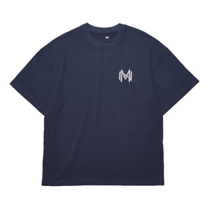 MADNESS EMBROIDERY TEE-NAVY