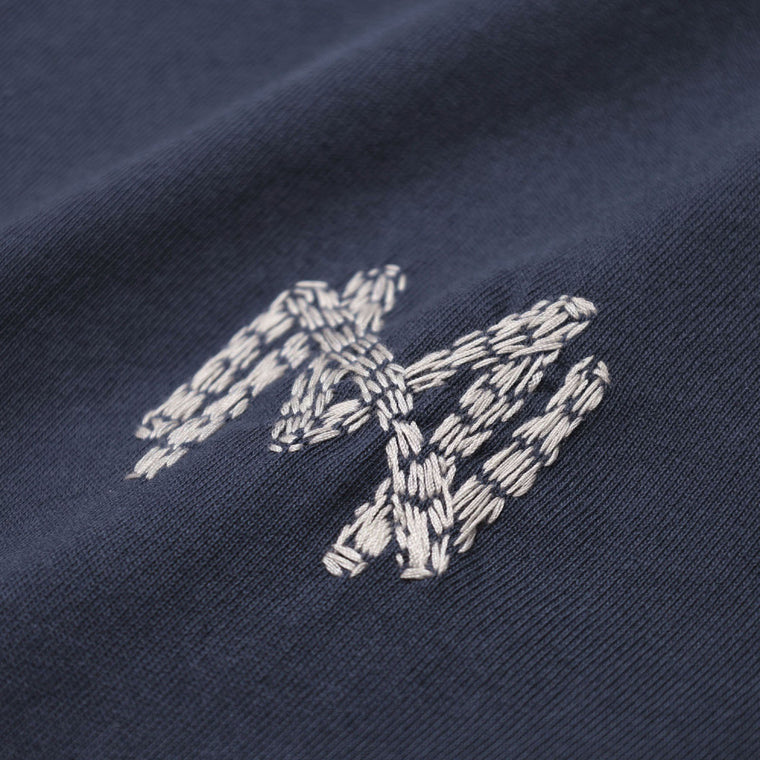 MADNESS EMBROIDERY TEE-NAVY