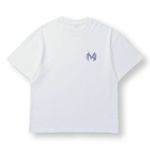 MADNESS EMBROIDERY TEE-WHITE