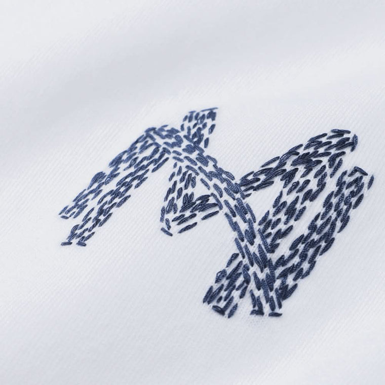 MADNESS EMBROIDERY TEE-WHITE