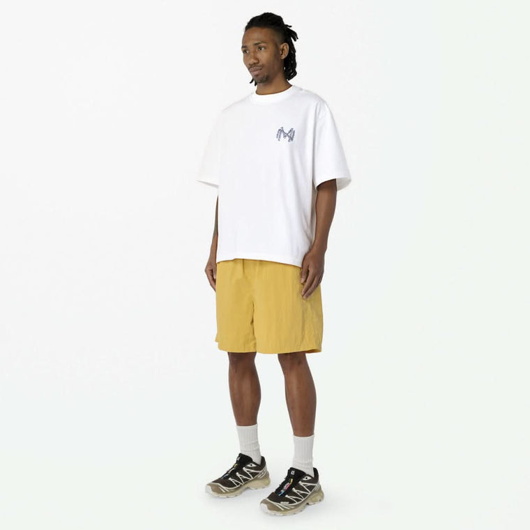 MADNESS EMBROIDERY TEE-WHITE