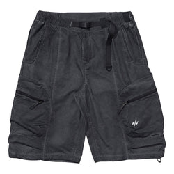 NINE POINT NINE ESCAPE T4 WIDE SHORTS-WASH GREY