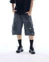 NINE POINT NINE ESCAPE T4 WIDE SHORTS-WASH GREY