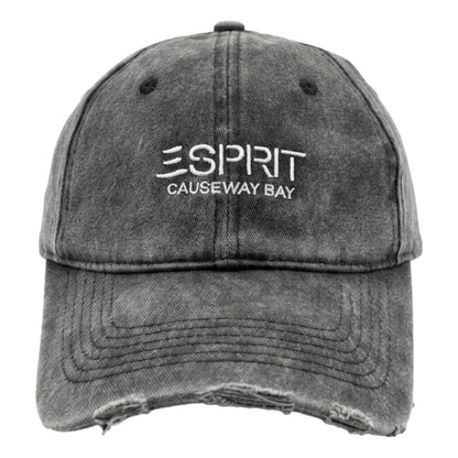 ESPRIT CAUSEWAY BAY WASHED DISTRESSED BASEBALL CAP-BLACK