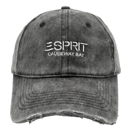 ESPRIT CAUSEWAY BAY WASHED DISTRESSED BASEBALL CAP-BLACK