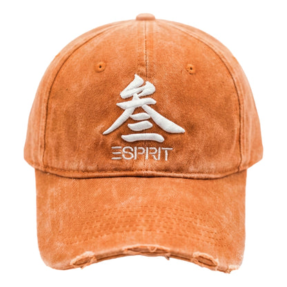 ESPRIT ESPRIT "SAN" WASHED DISTRESSED BASEBALL CAP-ORANGE