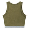 NEUTRAL SOCIETY ESSENTIAL CROPPED TANK-OLIVE