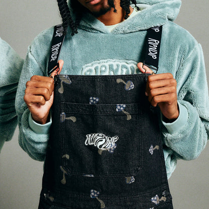 RIPNDIP EUPHORIA DENIM OVERALLS-BLACK
