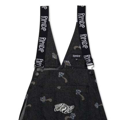 RIPNDIP EUPHORIA DENIM OVERALLS-BLACK