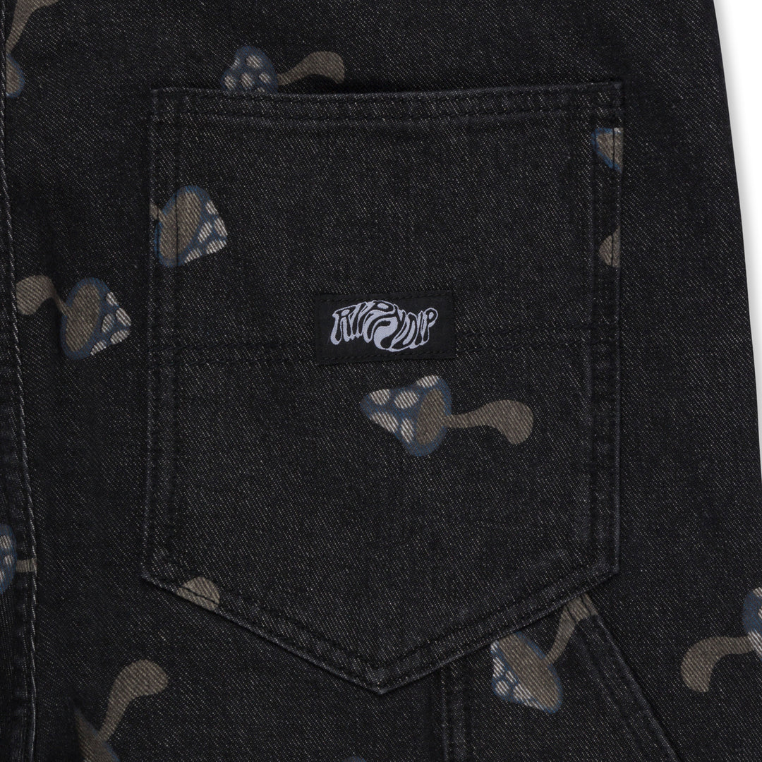 RIPNDIP EUPHORIA DENIM OVERALLS-BLACK