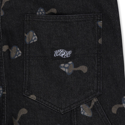 RIPNDIP EUPHORIA DENIM OVERALLS-BLACK