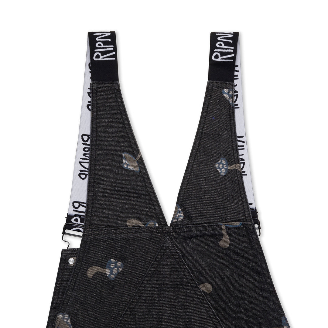 RIPNDIP EUPHORIA DENIM OVERALLS-BLACK