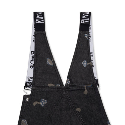 RIPNDIP EUPHORIA DENIM OVERALLS-BLACK