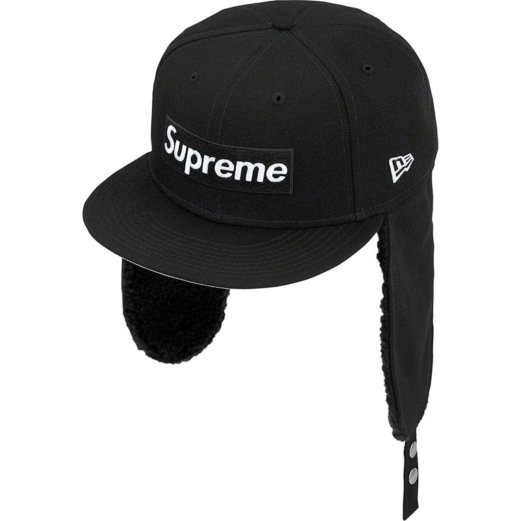 SUPREME EARFLAP BOX LOGO NEW ERA-BLACK