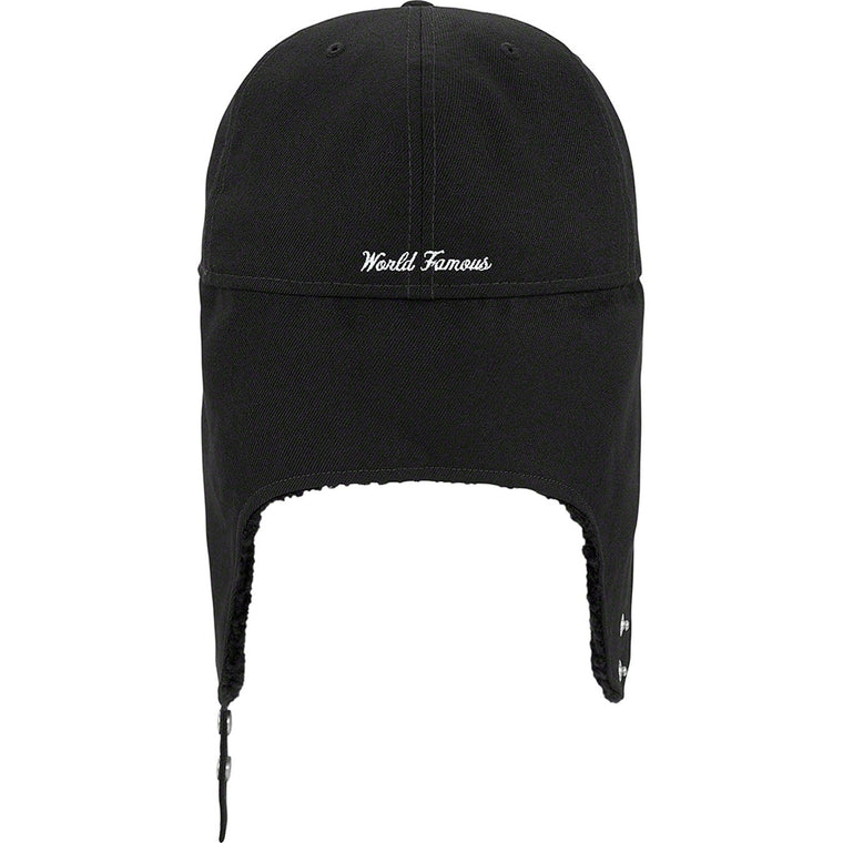 SUPREME EARFLAP BOX LOGO NEW ERA-BLACK