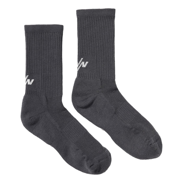 NINE POINT NINE ELEMENT COOLMAX SMALL LOGO SOCKS-GREY