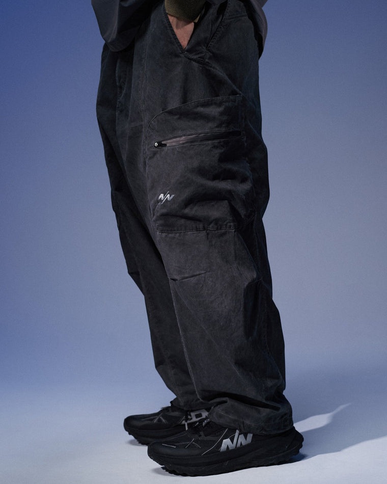 NINE POINT NINE ELEMENT DYE POCKET PANTS-BLACK
