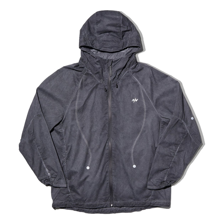 NINE POINT NINE ELEMENT DYE WINDBREAKER JACKET-WASHED BLACK