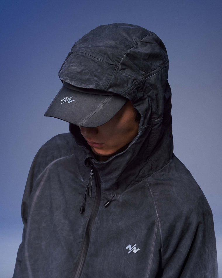 NINE POINT NINE ELEMENT DYE WINDBREAKER JACKET-WASHED BLACK
