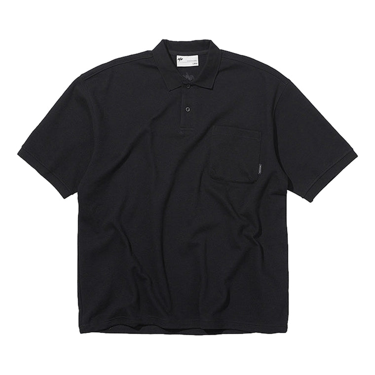 NINE POINT NINE ELEMENT S/S POLO SHIRT-BLACK