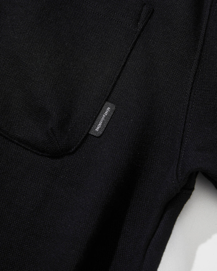 NINE POINT NINE ELEMENT S/S POLO SHIRT-BLACK