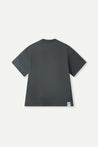 ESPRIT EMBROIDERED LOGO T-SHIRT-DARK GREY
