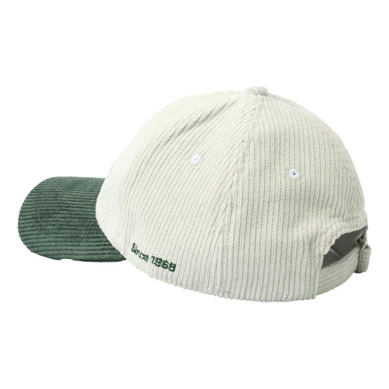 ESPRIT EMBROIDERED CORDUROY CAP - KINGSTON ST.-WHITE/GREEN