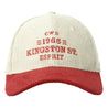 ESPRIT EMBROIDERED CORDUROY CAP - KINGSTON ST.-WHITE/RED
