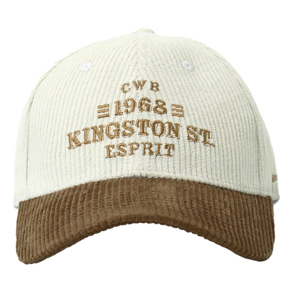 ESPRIT EMBROIDERED CORDUROY CAP - KINGSTON ST.-WHITE/KHAKI