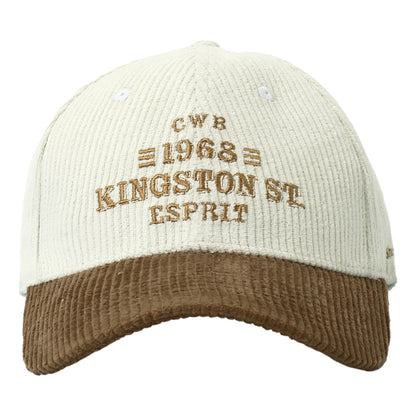 ESPRIT EMBROIDERED CORDUROY CAP - KINGSTON ST.-WHITE/KHAKI