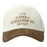 ESPRIT EMBROIDERED CORDUROY CAP - KINGSTON ST.-WHITE/KHAKI