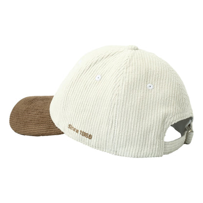 ESPRIT EMBROIDERED CORDUROY CAP - KINGSTON ST.-WHITE/KHAKI