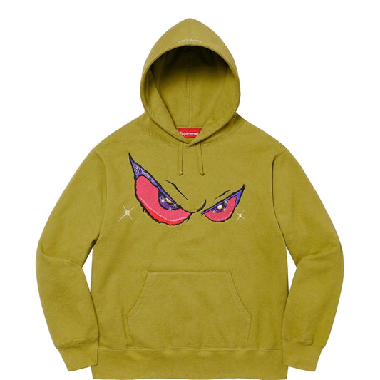 SUPREME EYES HOODED SWEATSHIRT-MOSS