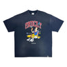 2ND CLOSET "FACETIME" SNOW WHITE WASHED T-SHIRT-WASHED NAVY