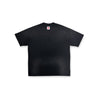2ND CLOSET "FACETIME" SNOW WHITE WASHED T-SHIRT-WASHED BLACK