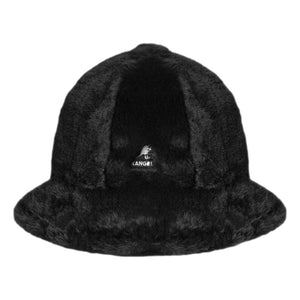 KANGOL FAUX FUR CASUAL-BLACK