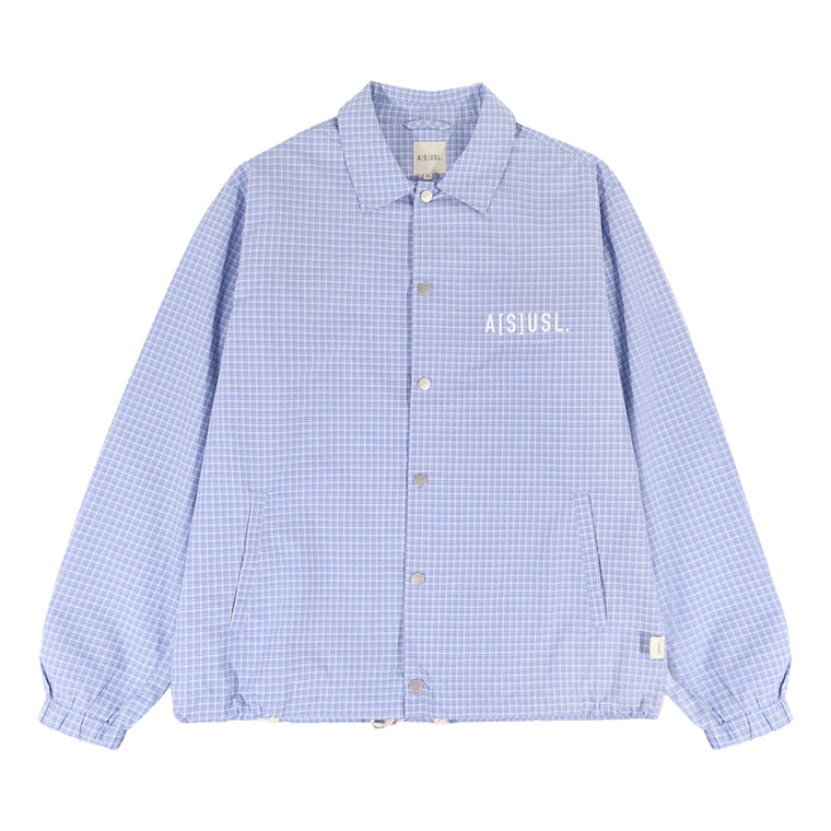 A[S]USL FEAR IS A RECATION COACH JACKET-BLUE CHECKERED