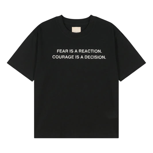 A[S]USL FEAR IS A RECATION TEE-BLACK