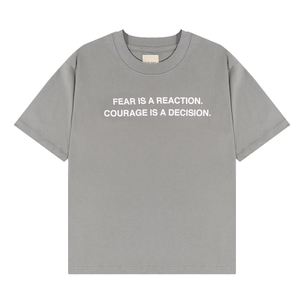 A[S]USL FEAR IS A RECATION TEE-GREY