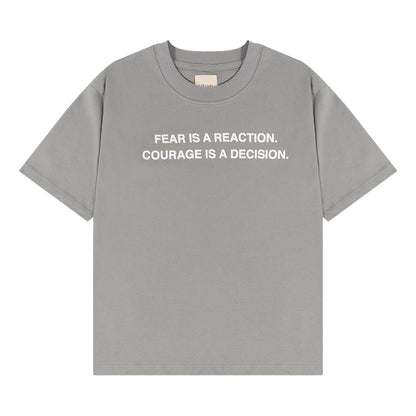 A[S]USL FEAR IS A RECATION TEE-GREY