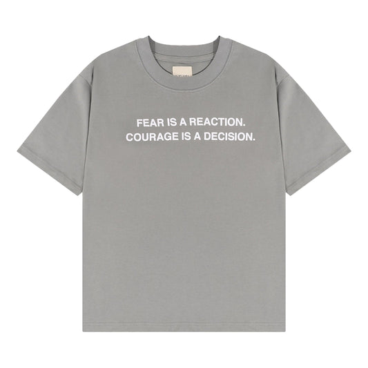A[S]USL FEAR IS A RECATION TEE-GREY