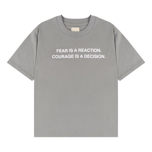 A[S]USL FEAR IS A RECATION TEE-GREY