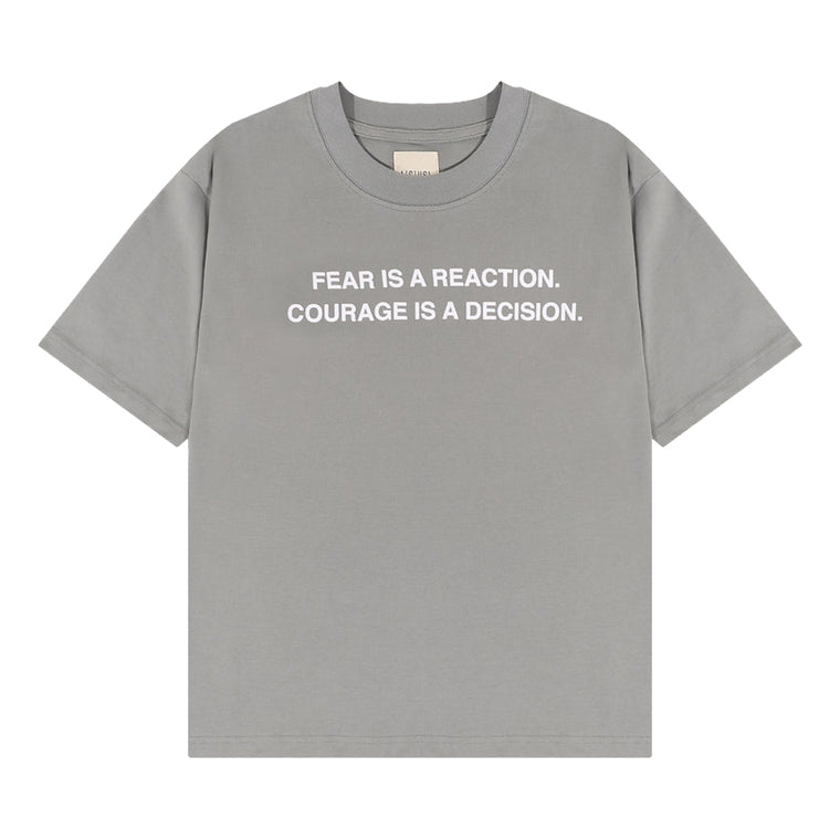 A[S]USL FEAR IS A RECATION TEE-GREY