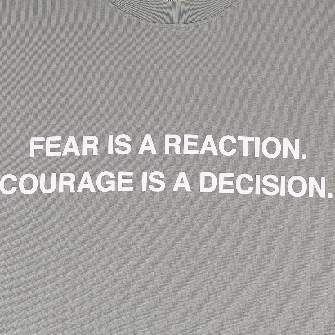 A[S]USL FEAR IS A RECATION TEE-GREY