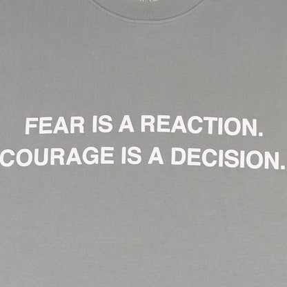 A[S]USL FEAR IS A RECATION TEE-GREY